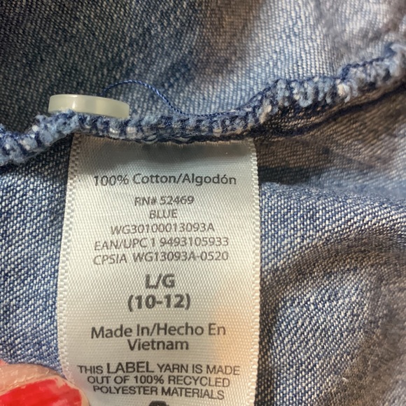 Wonder Nation Long Sleeved Button Down Dress Size L (10-12) - Picture 5 of 6